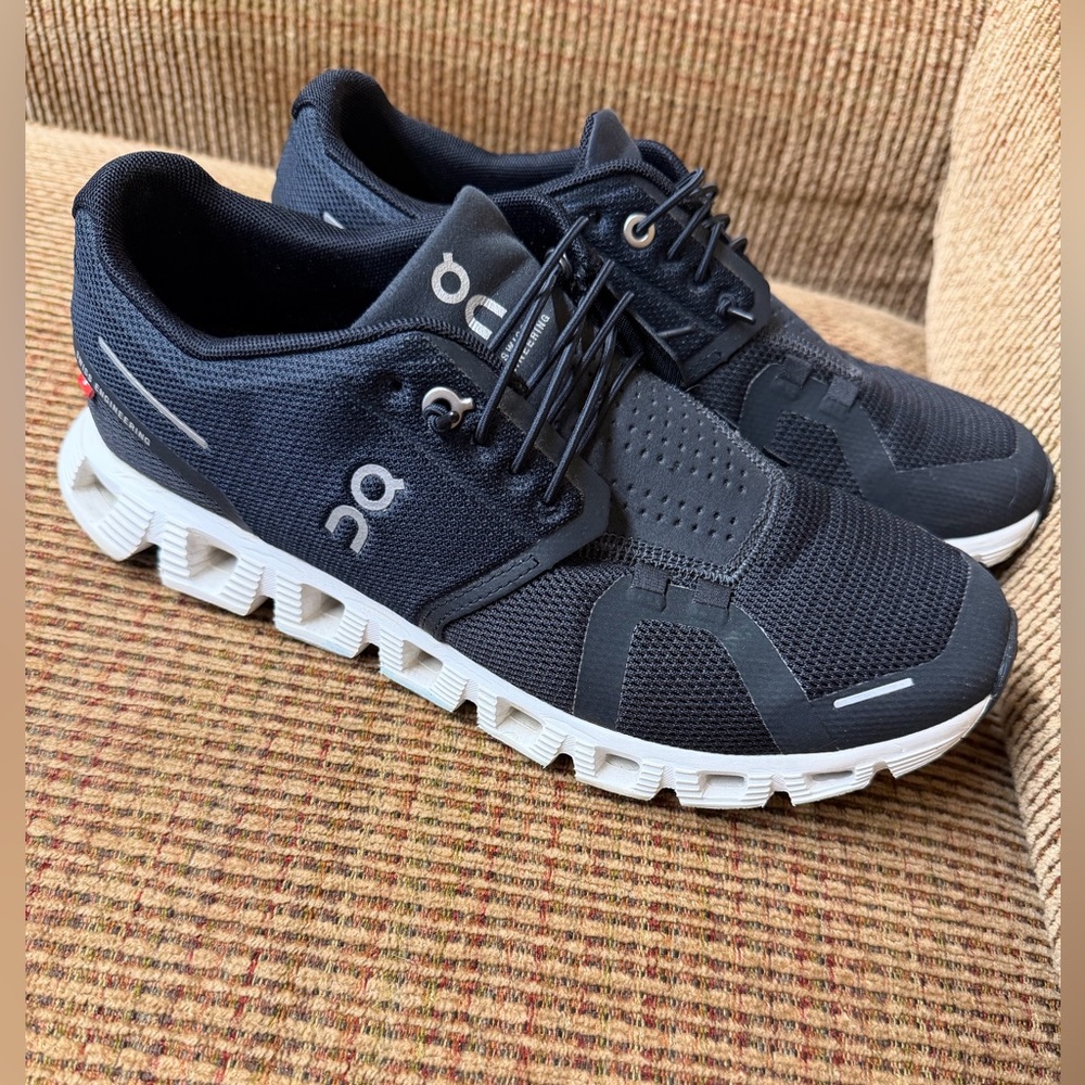On Running Cloud Women’s Running Shoes - Black with White Soles